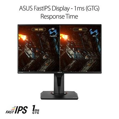 ASUS TUF Gaming VG259QM 24.5” Monitor, 1080P Full HD (1920 X 1080), Fast IPS, 280Hz (Supports 144Hz), G-SYNC Compatible, Extreme Low Motion Blur Sync, 1ms, DisplayHDR 400, Eye Care, DisplayPort HDMI - Image 4