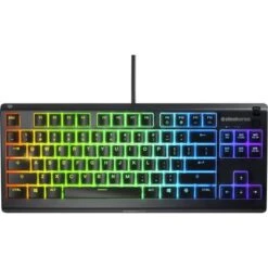 SteelSeries - Apex 3 TKL Wired Membrane Whisper Quiet Switch Gaming Keyboard With 8 Zone RGB Backlighting - Black