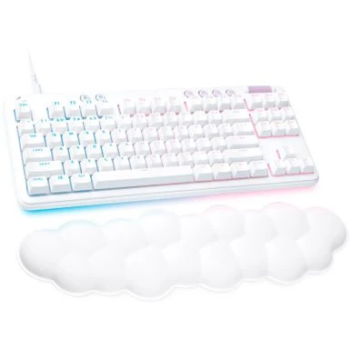 Logitech - G713 Aurora Collection TKL Wired Mechanical Tactile Switch Gaming Keyboard For PC/Mac With Palm Rest Included - White Mist