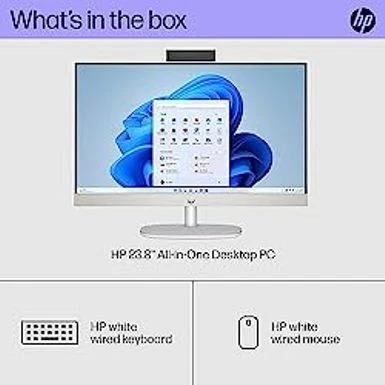 HP 23.8 Inch All-in-One Desktop PC, FHD Display, AMD Athlon Gold 7220U, 8 GB RAM, 256 GB SSD, AMD Radeon Graphics, Windows 11 Home, 24-cr0020 (2023) - Image 8