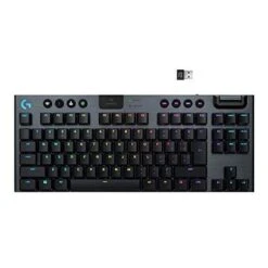 Logitech G915 TKL Tenkeyless Lightspeed Wireless RGB Mechanical Gaming Keyboard, Low Profile Switch Options, LIGHTSYNC RGB, Advanced Wireless And Bluetooth Support - Clicky