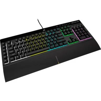 CORSAIR - K55 RGB Pro Full-size Wired Dome Membrane Gaming Keyboard With Elgato Stream Deck Software Integration - Black
