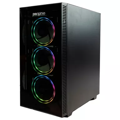 Periphio Blue Gaming PC Tower Desktop Computer, Intel Quad Core I5 3.4GHz, 16GB RAM, 120GB SSD + 1TB 7200 RPM HDD, Windows 10, Nvidia GT1030 Graphics Card, RGB, HDMI, Wi-Fi - Image 3