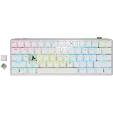 CORSAIR - K70 Pro Mini Wireless 60% RGB Mechanical Cherry MX SPEED Linear Switch Gaming Keyboard With Swappable MX Switches - White - Image 9