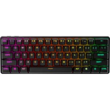 SteelSeries - Apex Pro Mini 60% Wireless Mechanical OmniPoint 2.0 Adjustable Actuation Switch Gaming Keyboard With RGB Backlighting - Black
