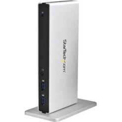 StarTech.com Dual Monitor USB 3.0 Docking Station W/ DVI To VGA & HDMI Adapters 5x USB 3.0 & Audio - Vertical DVI Dock For Mac & Windows (USB3SDOCKDD) - Docking Station - USB - DVI - GigE