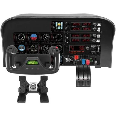 Logitech - Pro Flight Rudder Pedals Gaming Controller For PC - Black - Image 2