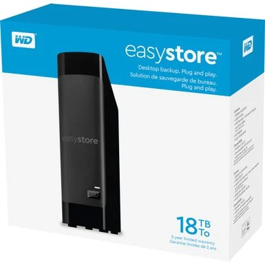 WD - Easystore 18TB External USB 3.0 Hard Drive - Black - Image 6