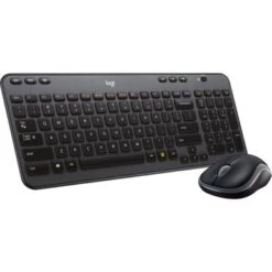 Logitech - MK360 Full-size Wireless Scissor Keyboard And Mouse - Black