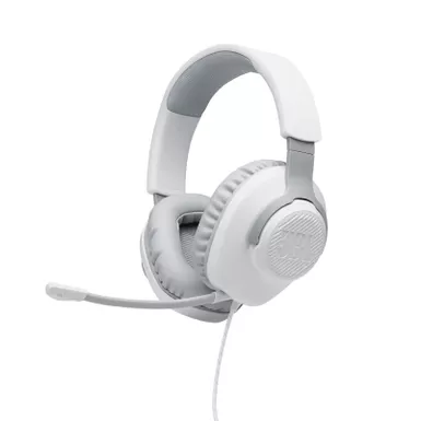 JBL Quantum 100 Wired Over-Ear Gaming Headset W/ Detachable Mic White - Image 3