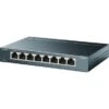 TP-Link - 8-Port 10/100/1000 Mbps Unmanaged Switch - Black