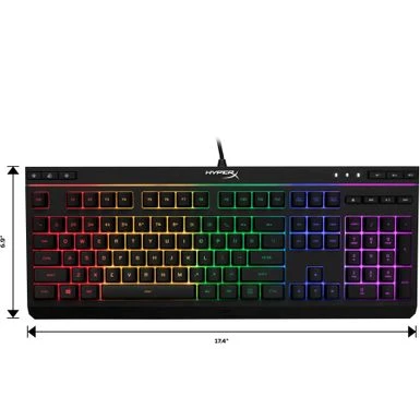 HyperX - Alloy Core Full-size Wired Gaming Membrane Keyboard With RGB Lighting - Black - Image 4