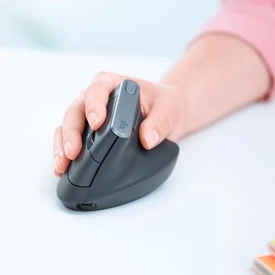 Logitech - MX Vertical Advanced Wireless Optical Ergonomic Mouse With USB And Bluetooth Connection - Graphite - Image 10