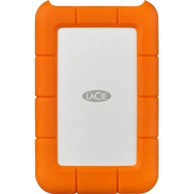 Seagate LaCie - Rugged 2TB External USB-C, USB 3.1 Gen 1 Portable Hard Drive - Orange/Silver
