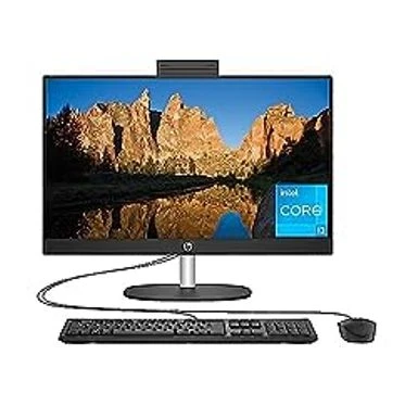 HP 23.8 Inch All-in-One Desktop PC, FHD Display, Intel Core I3-N300, 8 GB RAM, 256 GB SSD, Intel UHD Graphics, Windows 11 Home, 24-cr0030 (2023), Shell White