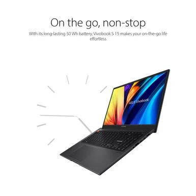 ASUS VivoBook S15 S3502 15.6" Full HD Notebook Computer, AMD Ryzen 7 5800H 3.2GHz, 8GB RAM, 512GB SSD, Windows 11 Home, Indie Black - Image 3