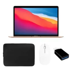 MacBook Air 13.3" Laptop Apple M1 Chip 8GB Memory 256GB SSD (Latest Model) Gold (Black Sleeve Bundle)