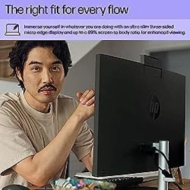 HP 23.8 Inch All-in-One Desktop PC, FHD Display, Intel Core I3-N300, 8 GB RAM, 256 GB SSD, Intel UHD Graphics, Windows 11 Home, 24-cr0030 (2023), Shell White - Image 4