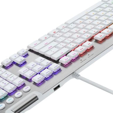 Logitech - G815 LIGHTSYNC Full-size Wired Mechanical GL Tactile Switch Gaming Keyboard With RGB Backlighting - White - Image 3
