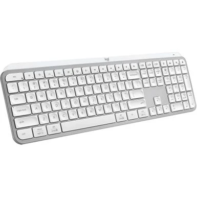 Logitech - MX Keys S Advanced Full-size Wireless Scissor Keyboard For PC And Mac With Backlit Keys - Pale Gray