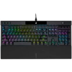 CORSAIR - K70 RGB PRO Full-size Wired Mechanical Cherry MX Speed Linear Switch Gaming Keyboard With PBT Double-Shot Keycaps - Black