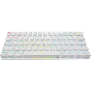 CORSAIR - K70 Pro Mini Wireless 60% RGB Mechanical Cherry MX SPEED Linear Switch Gaming Keyboard With Swappable MX Switches - White - Image 2