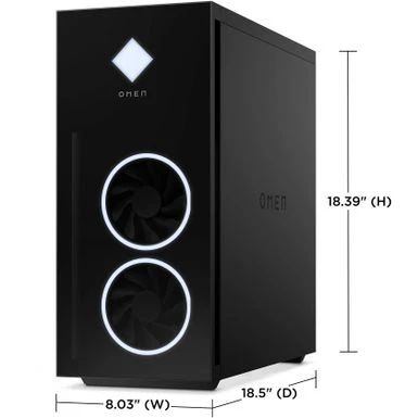 HP OMEN - 40L Gaming Desktop - AMD Ryzen 7 7700 - 16GB DDR5 Memory - NVIDIA GeForce RTX 4060 Ti - 1TB SSD - Black - Image 6