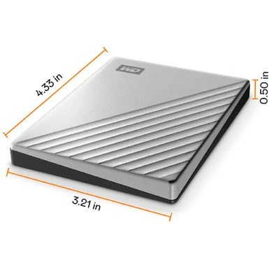 WD - My Passport Ultra For Mac 2TB External USB 3.0 Portable Hard Drive - Silver - Image 2