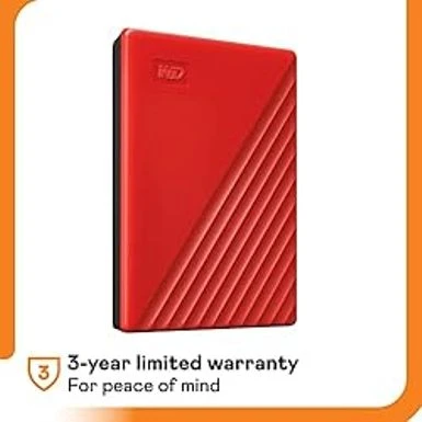 WD 1TB My Passport Portable External Hard Drive With Password Protection And Auto Backup Software, Red - WDBYVG0010BRD-WESN - Image 6