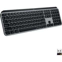 Logitech - MX Keys Full-size Wireless Bluetooth Membrane Keyboard For Mac With Smart Illumination - Space Gray
