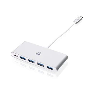 IOGEAR USB-C To 4 Port USB-A Hub With Power Delivery Pass-Thru