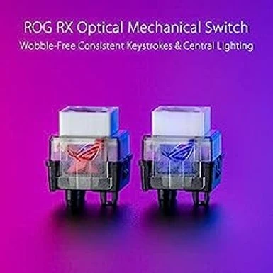 ASUS ROG Claymore II 100% / 80% TKL Wireless RGB Modular Gaming Keyboard, ROG RX Red Switches, PBT Doubleshot Keycaps, Detachable Numpad, Wrist Rest, Media Controls, USB Passthrough - Black PBT - Image 2