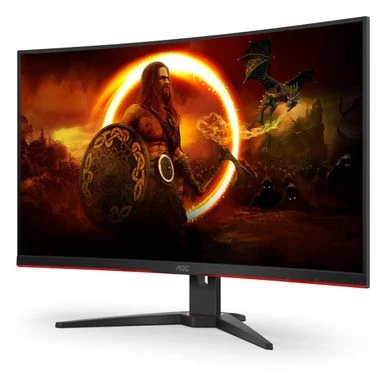 AOC C32G2E 31.5'' 16:9 Full HD 165Hz G Line Curved Gaming Monitor, Black & Red - Image 10