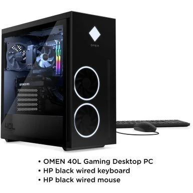HP OMEN - 40L Gaming Desktop - AMD Ryzen 7 7700 - 16GB DDR5 Memory - NVIDIA GeForce RTX 4060 Ti - 1TB SSD - Black - Image 5