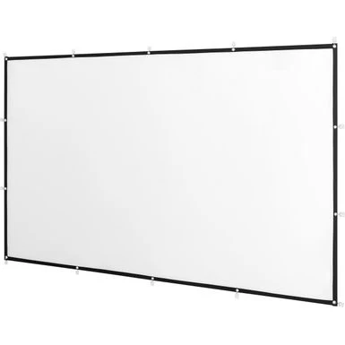 Insignia™ - 100" Home Theater Portable Folding Projector Screen - White - Image 3