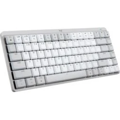Logitech - MX Mechanical Mini For Mac Compact Wireless Mechanical Clicky Switch Keyboard For MacOS/iPadOS/iOS With Backlit Keys - Pale Gray