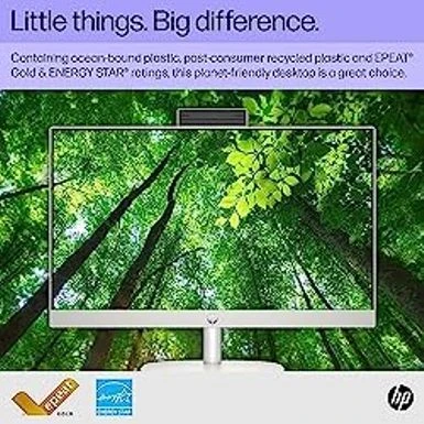 HP 23.8 Inch All-in-One Desktop PC, FHD Display, AMD Athlon Silver 7120U, 8 GB RAM, 256 GB SSD, AMD Radeon Graphics, Windows 11 Home, 24-cr0010 (2023) - Image 7