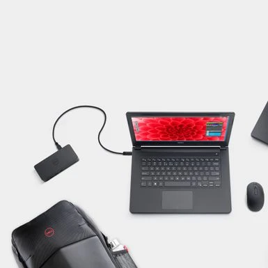 Dell - D3100 USB 3.0 Docking Station- HDMI - DP - Ethernet - USB-C - USB-A - Headphone And Audio Output -Plug And Play - Black - Image 4