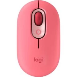 Logitech - POP Mouse Bluetooth Optical Ambidextrous Mouse With Customizable Emojis - Heartbreaker Rose