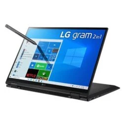 LG Gram 14" 2-In-1 WUXGA Touchscreen Notebook Computer, Intel Core I7-1165G7 2.8GHz, 8GB RAM, 256GB SSD, Windows 10 Home, Free Upgrade To Windows 11, Black