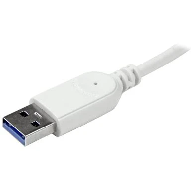 StarTech 4-Port Portable Apple Style USB 3.0 Hub With Built-In Cable, Silver & White - Image 4