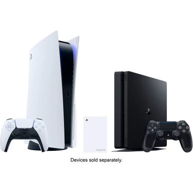 Seagate - Game Drive For PlayStation Consoles 2TB External USB 3.2 Gen 1 Portable Hard Drive With Blue LED Lighting - White - Image 10