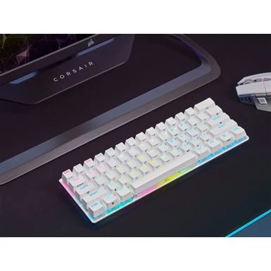 CORSAIR - K70 Pro Mini Wireless 60% RGB Mechanical Cherry MX SPEED Linear Switch Gaming Keyboard With Swappable MX Switches - White - Image 6