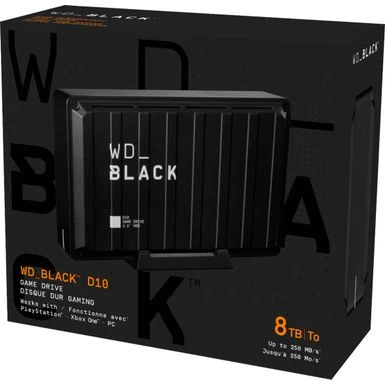 WD - BLACK D10 8TB External USB 3.2 Gen 1 Portable Hard Drive - Black - Image 10