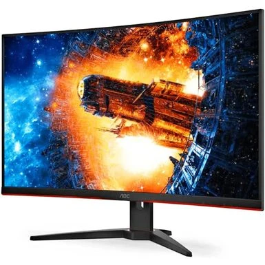 AOC C32G2E 31.5'' 16:9 Full HD 165Hz G Line Curved Gaming Monitor, Black & Red - Image 2