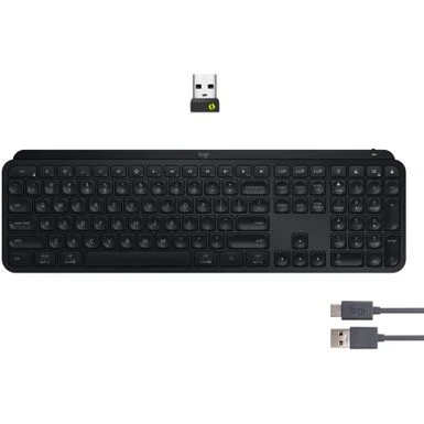 Logitech - MX Keys S Advanced Full-size Wireless Scissor Keyboard For PC And Mac With Backlit Keys - Pale Gray - Image 3