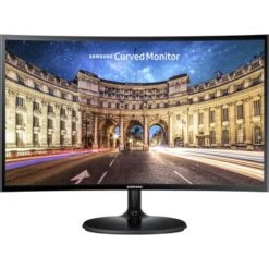 Samsung - 390C Series 24" LED Curved FHD AMD FreeSync Monitor (HDMI, VGA) - Black
