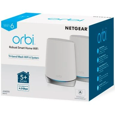 NETGEAR - Orbi AX4200 Tri-Band Mesh Wi-Fi 6 System (2-pack) - White - Image 6