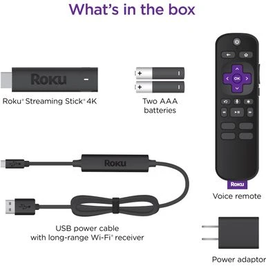 Roku Streaming Stick 4K | Streaming Device With Voice Remote And Long-Range Wi-Fi - Black - Image 4