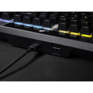 CORSAIR - K70 RGB PRO Full-size Wired Mechanical Cherry MX Speed Linear Switch Gaming Keyboard With PBT Double-Shot Keycaps - Black - Image 8